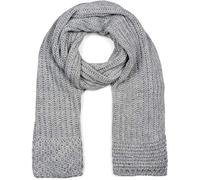 styleBREAKER Damen XL Strickschal Rippen Perl Strickmuster, Hellgrau