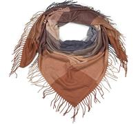 styleBREAKER Damen XXL Deckenschal Buntes Karo Muster, Braun-Grau-Creme