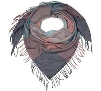 XXL-Schal STYLEBREAKER "XXL Deckenschal mit Karo Muster und Fransen", Damen, rosa (rose, mint, grau), Obermaterial: 100% Viskose CV., Modisch, Modetücher (78279560-0) rose, mint, grau