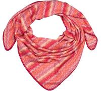 styleBREAKER Damen XXL Dreieckstuch mit Zick-Zack Webmuster, mehrfarbiges Dreiecktuch, Schal weich und warm 01020051, Farbe:Rot-Orange-Rose