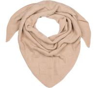 styleBREAKER Damen XXL Strick Dreieck Schal Einfarbig mit Schachbrett Strickmuster, Maxi Schal, Dreieckstuch, Warmes Winter Tuch 01020047, Farbe:Taupe