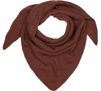 styleBREAKER Damen XXL Strick Dreieck Schal Einfarbig mit Schachbrett Strickmuster, Maxi Schal, Dreieckstuch, Warmes Winter Tuch 01020047, Farbe:Dunkelbraun