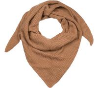 Strickschal STYLEBREAKER "Strick Dreiecktuch Reiskorn Strickmuster", Damen, braun (cognac), Obermaterial: 70% Viskose CV. 30% Wolle WO., Modisch, Modetücher (41288250-0) cognac
