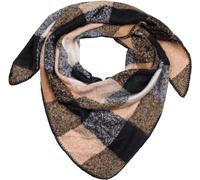 XXL-Schal STYLEBREAKER "Web Dreiecktuch Kariert", Damen, braun (hellbraun, schwarz, weiß), Obermaterial: 70% Viskose CV. 30% Wolle WO., Modisch, Modetücher (49549918-0) hellbraun, schwarz, weiß