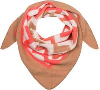 XXL-Schal STYLEBREAKER "Web Dreiecktuch Zick-Zack", Damen, braun (braun, orange), Obermaterial: 60% Viskose CV. 40% Wolle WO., Modisch, Modetücher (79226113-0) braun, orange