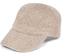 styleBREAKER "Gewebtes Baseball Cap Pailletten" 1 Stk. (56219657-0) beige