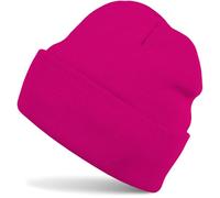 Strickmütze STYLEBREAKER "Kinder Strickmütze mit Krempe", Jungen, pink, Obermaterial: 100% Polyacryl PAN., Modisch, Mützen Strickmütze (70711228-0) pink