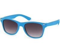 Wayfarer STYLEBREAKER "Kinder Sonnenbrille Nerd Style", Jungen, blau (gestell hellblau, glas grau verlauf), Modisch, Sonnenbrillen (69792864-0) gestell hellblau, glas grau verlauf