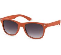Wayfarer STYLEBREAKER "Kinder Sonnenbrille Nerd Style", Jungen, grau (gestell orange, glas grau verlauf), Modisch, Sonnenbrillen (41188002-0) gestell orange, glas grau verlauf