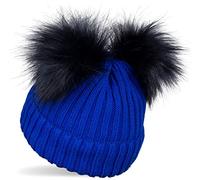 Bommelmütze STYLEBREAKER "Kinder Bommelmütze mit zwei Bommel", Jungen, blau (royalblau), 100% Polyacryl PAN., Modisch, Mützen (68274818-0) royalblau