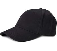 styleBREAKER klassisches 6 Panel Cap mit gebürsteter Oberfläche, Baseball Cap, verstellbar, Unisex 04023018, Schwarz, Einheitsgröße