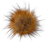 styleBREAKER Kunstfell Bommel für Mützen und Beanies, Fake Fur, Winter Fellbommel 04024161, Farbe:Beige-Braun-Schwarz