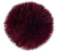 styleBREAKER Kunstfell Bommel für Mützen und Beanies, Fake Fur, Winter Fellbommel 04024161, Farbe:Bordeaux-Rot
