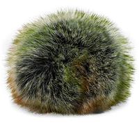 styleBREAKER Kunstfell Bommel für Mützen und Beanies, Fake Fur, Winter Fellbommel 04024161, Farbe:Orange-Grün