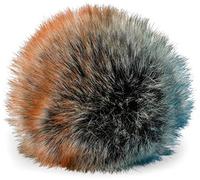 styleBREAKER Kunstfell Bommel für Mützen und Beanies, Fake Fur, Winter Fellbommel 04024161, Farbe:Orange-Blau