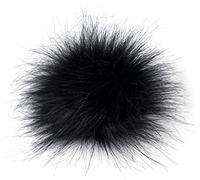 styleBREAKER Kunstfell Bommel für Mützen und Beanies, Fake Fur, Winter Fellbommel 04024161, Farbe:Schwarz