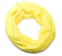 styleBREAKER leichter unifarbener Loop Schlauchschal | Sommerschal aus fließendem Material | Seidiges Halstuch für Damen & Herren | Weich, Luftig & Modisch | 77 x 46 cm, Farbe:Gelb