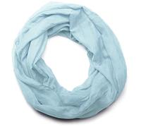 styleBREAKER leichter unifarbener Loop Schlauchschal | Sommerschal aus fließendem Material | Seidiges Halstuch für Damen & Herren | Weich, Luftig & Modisch | 77 x 46 cm, Farbe:Hellblau