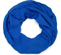 styleBREAKER leichter unifarbener Loop Schlauchschal | Sommerschal aus fließendem Material | Seidiges Halstuch für Damen & Herren | Weich, Luftig & Modisch | 77 x 46 cm, Farbe:Royalblau