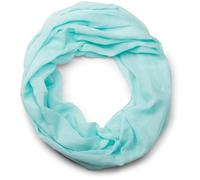 styleBREAKER leichter unifarbener Loop Schlauchschal | Sommerschal aus fließendem Material | Seidiges Halstuch für Damen & Herren | Weich, Luftig & Modisch | 77 x 46 cm, Farbe:Türkis hell