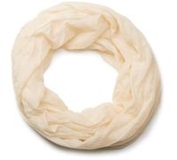 styleBREAKER leichter unifarbener Loop Schlauchschal | Sommerschal aus fließendem Material | Seidiges Halstuch für Damen & Herren | Weich, Luftig & Modisch | 77 x 46 cm, Farbe:Creme-Beige