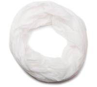 styleBREAKER leichter unifarbener Loop Schlauchschal | Sommerschal aus fließendem Material | Seidiges Halstuch für Damen & Herren | Weich, Luftig & Modisch | 77 x 46 cm, Farbe:Weiß