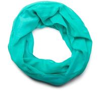 styleBREAKER leichter unifarbener Loop Schlauchschal | Sommerschal aus fließendem Material | Seidiges Halstuch für Damen & Herren | Weich, Luftig & Modisch | 77 x 46 cm, Farbe:Aquagrün