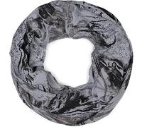 styleBREAKER Loop Schal gemustert im Destroyed Vintage used Look, Schlauchschal, Tuch, Unisex 01016150, Farbe:Hellgrau