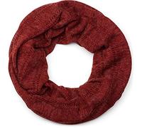 styleBREAKER Loop Schal mit Lochstrick Muster, Vintage Schlauchschal, Tuch, Unisex 01017045, Farbe:Bordeaux-Rot