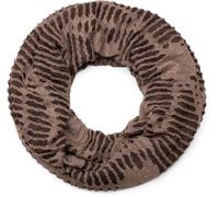 styleBREAKER Loop Schlauchschal im Destroyed Vintage used Look mit Rissen, Schal, Tuch, Unisex 01016138, Farbe:Braun