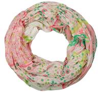 styleBREAKER Loop Schlauchschal mit Blumen Alloverprint Mustermix, Crash and Crinkle, Paisley, Punkte, Blüten, Rosen 01014008, Farbe:Rosa-Grün