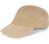 styleBREAKER Papierstroh Baseball Cap einfarbig | luftiges Sommer Basecap mit Metallschnalle verstellbar | Unisex Cap mit Schweißband für Damen und Herren, Farbe:Beige