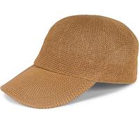 styleBREAKER Papierstroh Baseball Cap einfarbig | luftiges Sommer Basecap mit Metallschnalle verstellbar | Unisex Cap mit Schweißband für Damen und Herren, Farbe:Camel