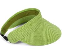 styleBREAKER "Papierstroh Visor Cap Einfarbig" 1 Stk. (43570004-0) lindgrün