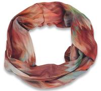 Loop STYLEBREAKER "Loop Schal mit Aquarell Wellenmuster", Damen, rot (weinrot, grün), Obermaterial: 100% Viskose CV., Modisch, Modetücher Loop (39490302-0) weinrot, grün