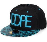 styleBREAKER Snapback Cap DDPE im Leo Design mit Schlangen Prägung, Baseball Cap, verstellbar, Unisex 04023034, Farbe:Schwarz-Türkis