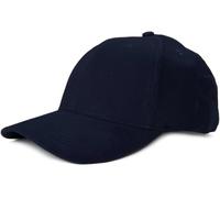 styleBREAKER Unisex 6-Panel Baseball Cap | gebürstete Baumwolle | Klettverschluss verstellbar | einfarbiges Basecap für Damen und Herren, Farbe:Navy