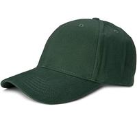 styleBREAKER Unisex 6-Panel Baseball Cap | gebürstete Baumwolle | Klettverschluss verstellbar | einfarbiges Basecap für Damen und Herren, Farbe:Dunkelgrün