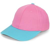 styleBREAKER Unisex Baseball Cap zweifarbig Pastell oder kräftig | 6-Panel Cap Mehrfarbig verstellbar mit Schnalle | Sommer Basecap aus Baumwolle, Farbe:Pink-Türkis