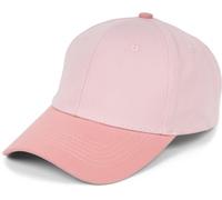 styleBREAKER Unisex Baseball Cap zweifarbig Pastell oder kräftig | 6-Panel Cap Mehrfarbig verstellbar mit Schnalle | Sommer Basecap aus Baumwolle, Farbe:Rose-Lachsrosa