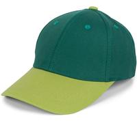 styleBREAKER Unisex Baseball Cap zweifarbig Pastell oder kräftig | 6-Panel Cap Mehrfarbig verstellbar mit Schnalle | Sommer Basecap aus Baumwolle, Farbe:Dunkelgrün-Lindgrün