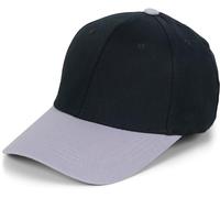 styleBREAKER Unisex Baseball Cap zweifarbig Pastell oder kräftig | 6-Panel Cap Mehrfarbig verstellbar mit Schnalle | Sommer Basecap aus Baumwolle, Farbe:Schwarz-Grau