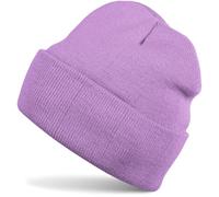 Strickmütze STYLEBREAKER "Winter Strickmütze mit Krempe", Damen, lila (flieder), Obermaterial: 100% Polyacryl PAN., Modisch, Mützen Strickmütze (19094557-0) flieder