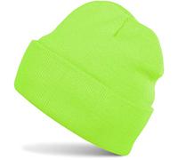 Strickmütze STYLEBREAKER "Winter Strickmütze mit Krempe", Damen, grün (neongrün), Obermaterial: 100% Polyacryl PAN., Modisch, Mützen Strickmütze (30255650-0) neongrün
