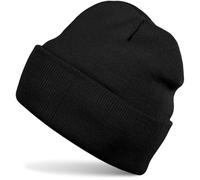 Strickmütze STYLEBREAKER "Winter Strickmütze mit Krempe", Damen, schwarz, Obermaterial: 100% Polyacryl PAN., Modisch, Mützen Strickmütze (12211553-0) schwarz