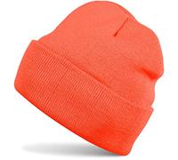 Strickmütze STYLEBREAKER "Winter Strickmütze mit Krempe", Damen, orange (neonorange), Obermaterial: 100% Polyacryl PAN., Modisch, Mützen Strickmütze (91718935-0) neonorange