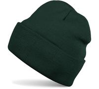 Strickmütze STYLEBREAKER "Winter Strickmütze mit Krempe", Damen, grün (dunkelgrün), Obermaterial: 100% Polyacryl PAN., Modisch, Mützen Strickmütze (65826263-0) dunkelgrün