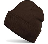Strickmütze STYLEBREAKER "Winter Strickmütze mit Krempe", Damen, braun (dunkelbraun), Obermaterial: 100% Polyacryl PAN., Modisch, Mützen Strickmütze (38465401-0) dunkelbraun