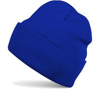 Strickmütze STYLEBREAKER "Winter Strickmütze mit Krempe", Damen, blau (royalblau), Obermaterial: 100% Polyacryl PAN., Modisch, Mützen Strickmütze (35499810-0) royalblau