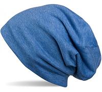 styleBREAKER Unisex Beanie Mütze Einfarbige mit Thermo-Fleece Futter, warme Winter Mütze gefüttert 04024008, Farbe:Blau meliert